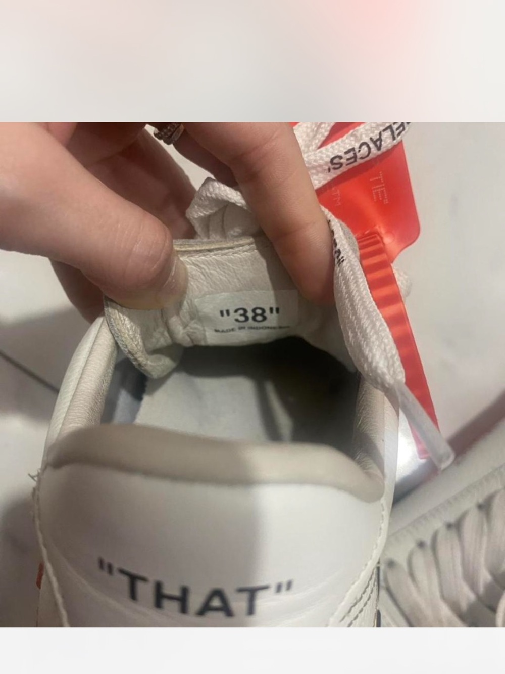 Off-White Women's Sneakers - White and Black - Picture 3 of 3